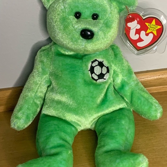 RARE!!! Ty Beanie Baby - 1998 Kicks - The Soccer Bear - with Tag Errors 98/99 - Picture 2 of 7